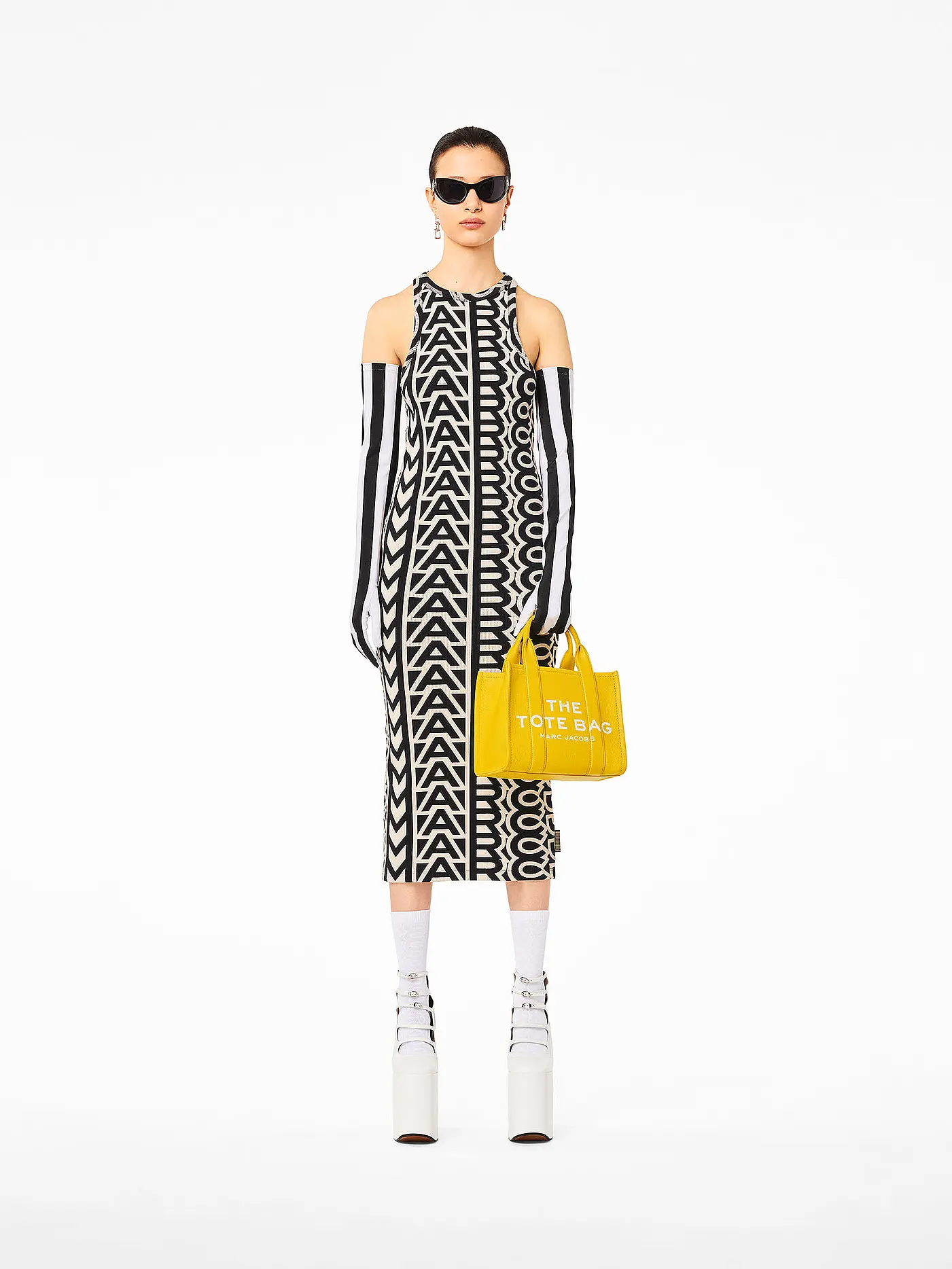 MARC JACOBS | Ledertasche - Tote Bag THE SMALL TOTE LEATHER | gelb